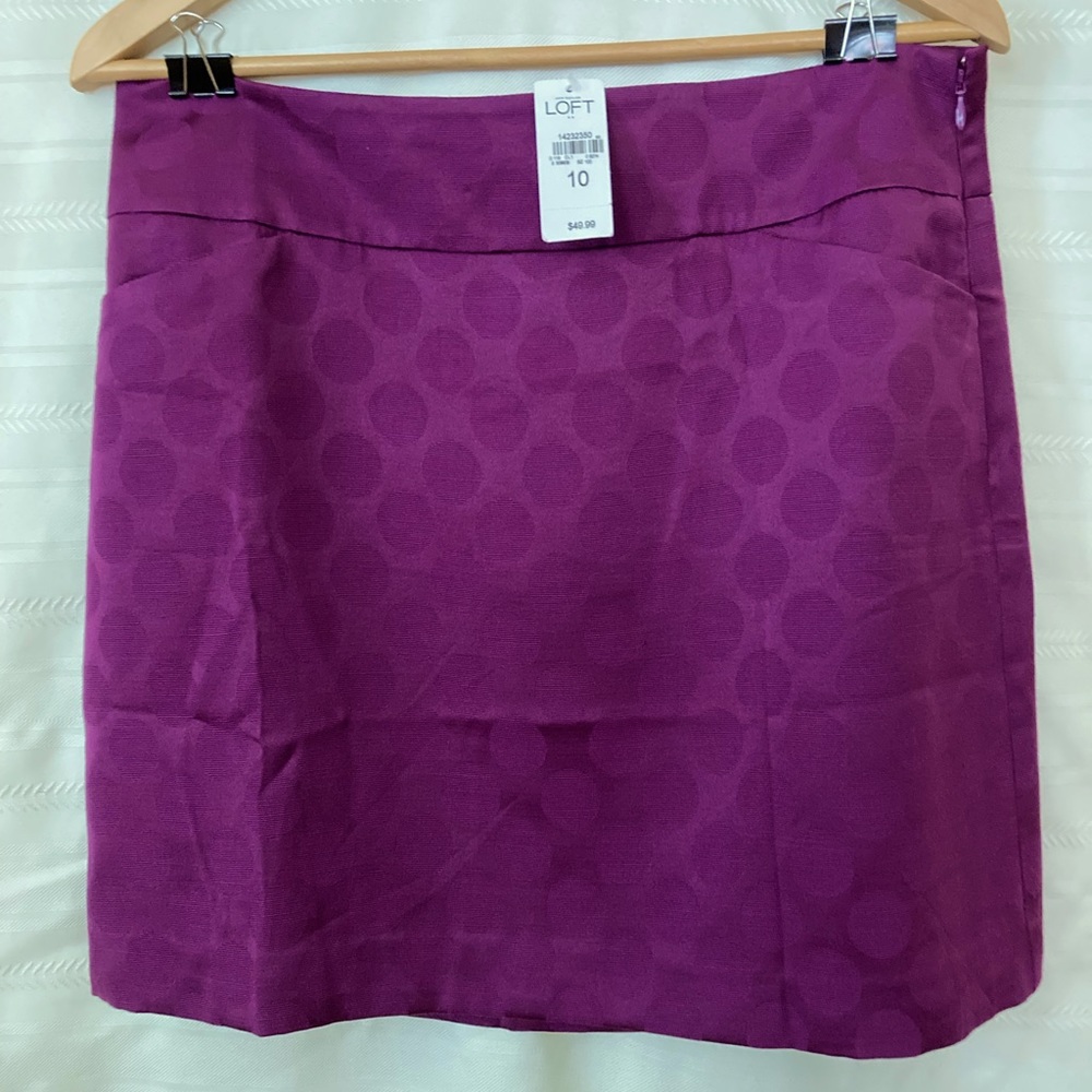New! Ann Taylor LOFT skirt, size 10, purple, Pencil Fit, career, office